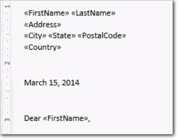 mail merge