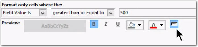 conditional formatting