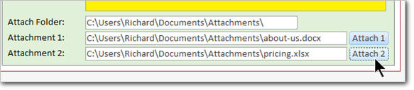 sending attachments via outlook and access