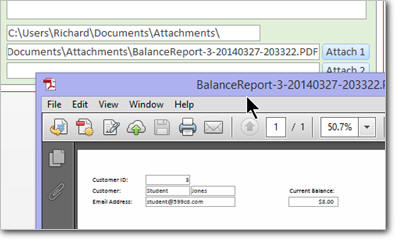 export report as pdf attachment