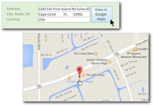 open google maps to customer location