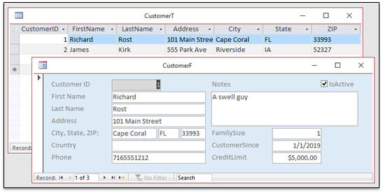 microsoft access sample database