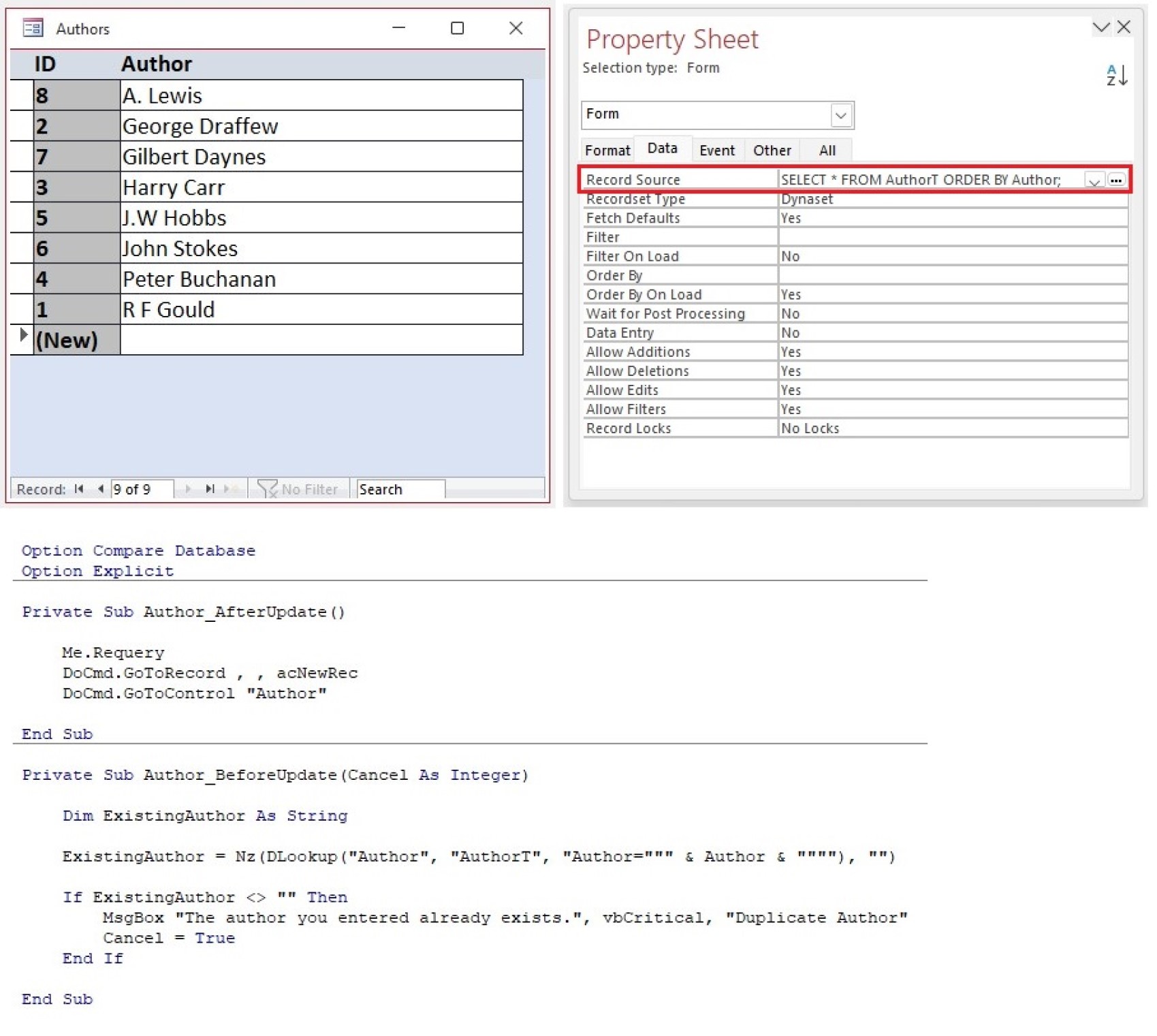 Ascending a form field - Microsoft Access Forum - Computer Learning Zone