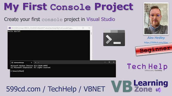 My First Console Project in Visual Studio