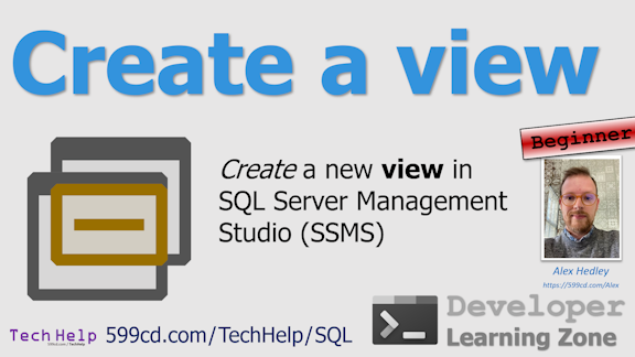 Create a view in SSMS