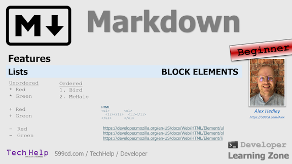 Markdown Lists