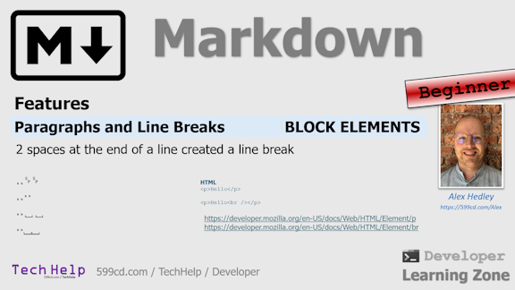 Markdown Paragraphs and Line Breaks