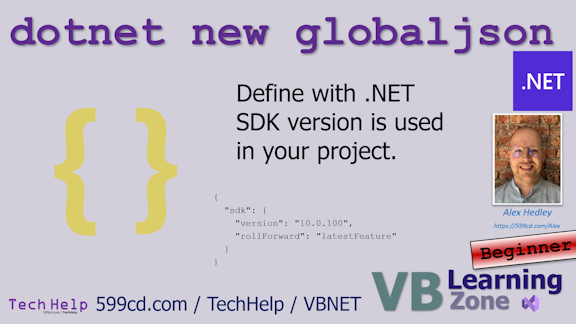 dotnet new globaljson