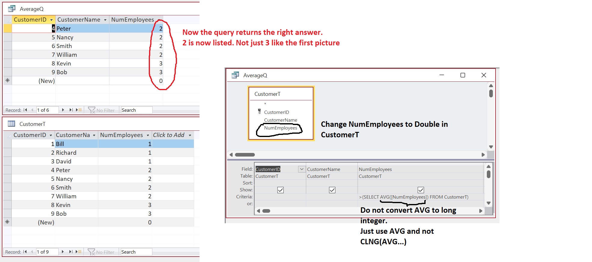 CLNGAVG Potential Problems - Microsoft Access Expert 32 - Computer ...